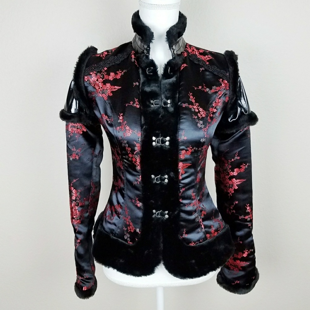 Lip Service Evil To The Touch Jacket Asian Print - Picture 1 of 8